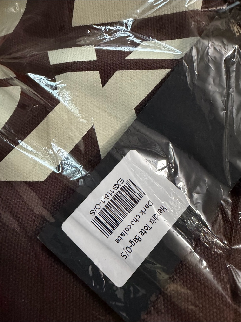 White Fox Boutique Brown Tote with Cream Star Accent